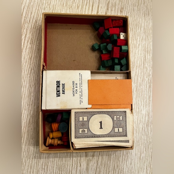 Vintage 1954 Monopoly Pieces & Parts - Picture 8 of 13